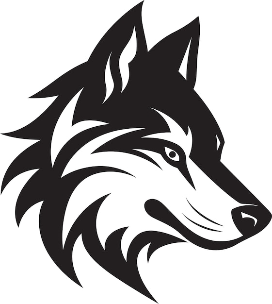 Elegant Nighttime Wolf Vector