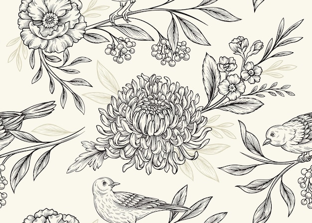 Elegant organic seamless pattern