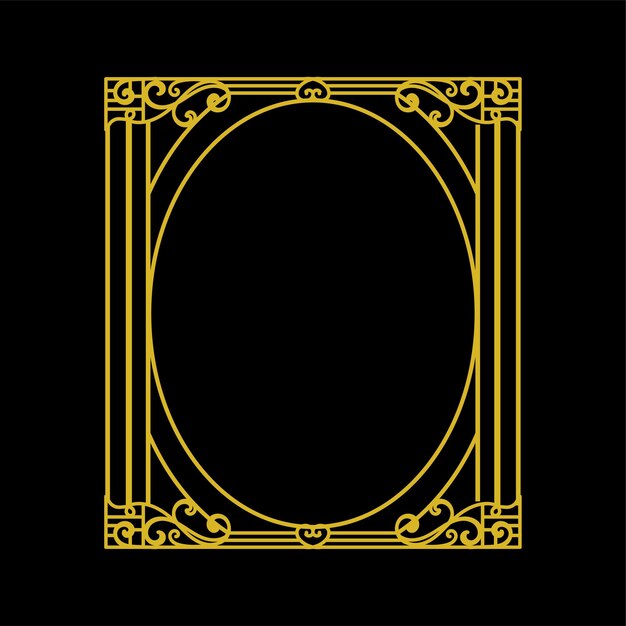 Vector elegant ornamental frame