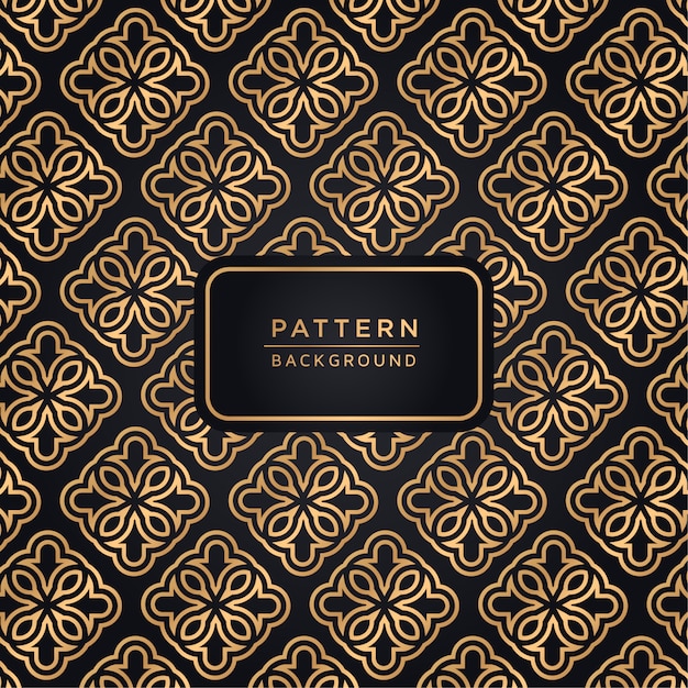 Elegant ornamental pattern background In Gold Color