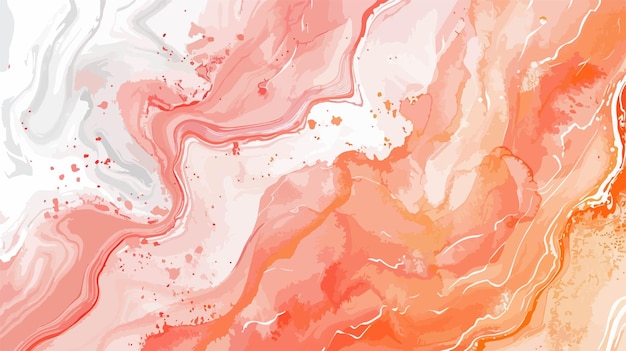 Vector elegant peach pastel pink orange red white marble waves banner