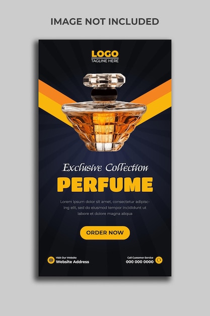 Elegant Perfume or Fragrance Facebook and Instagram Story Template