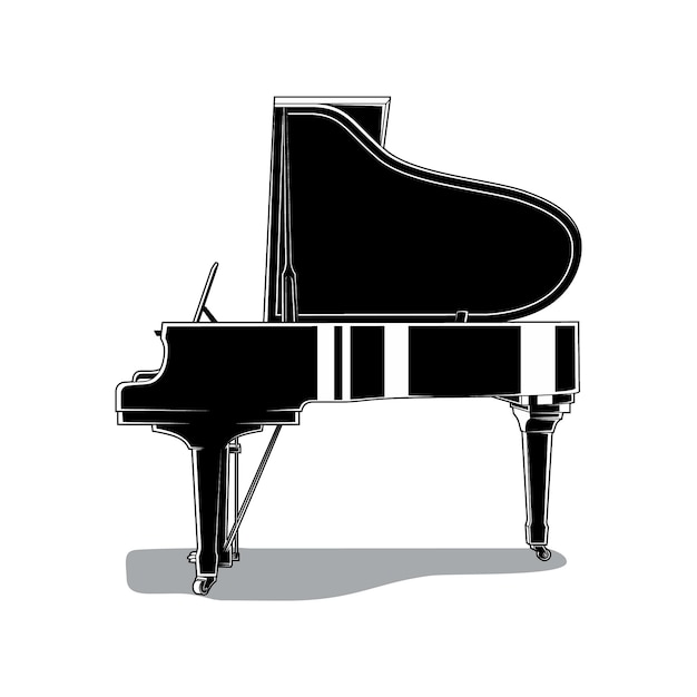 The elegant piano illustration 