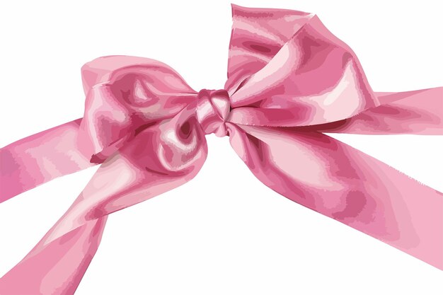 Vector elegant pink bow background clipart isolated on white