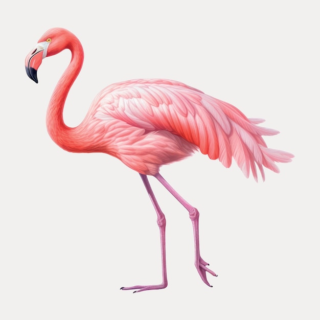 Elegant pink flamingo illustration