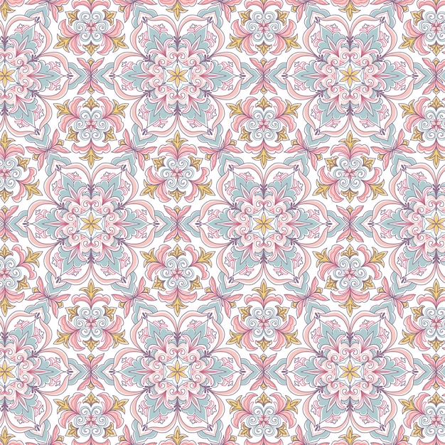 Elegant Pink Geometric Tile Pattern