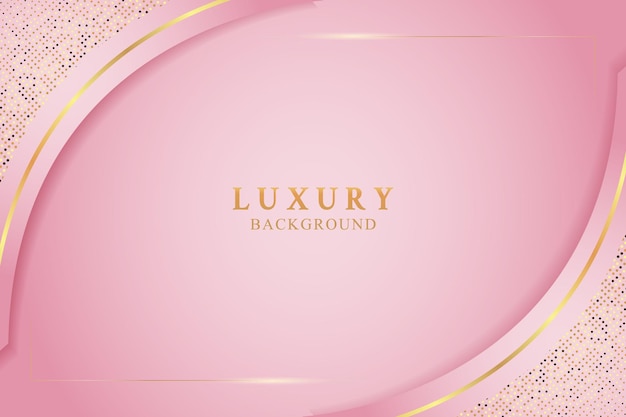 Elegant Pink Luxury background concept with shiny gold and glitter texture. Vector Illustration with Eps 10