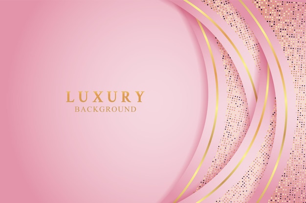 Elegant Pink Luxury background concept with shiny gold and glitter texture