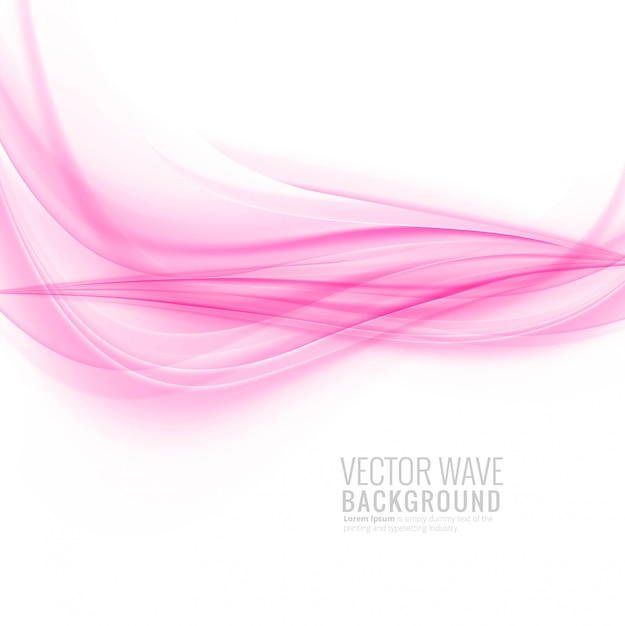 Elegant pink wavy background vector