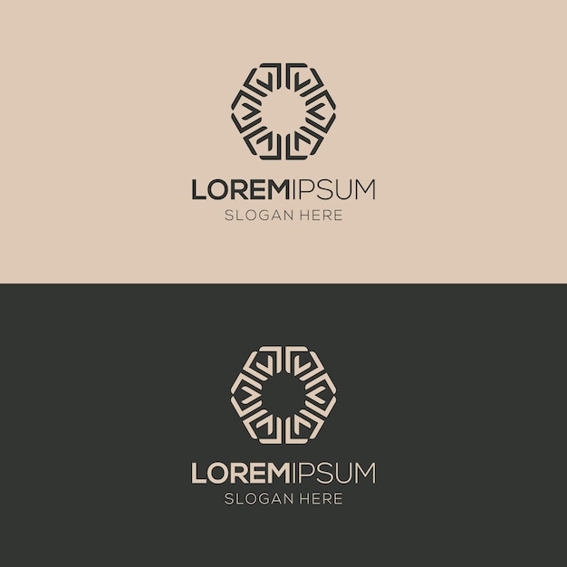 An elegant and powerful geometric logo design template for modern companies