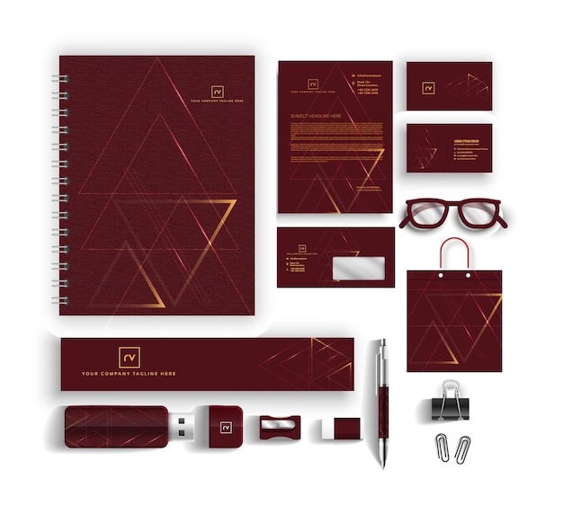 Elegant professional  business branding stationery set