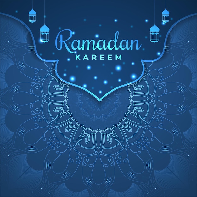 Elegant ramadan kareem decorative festival card