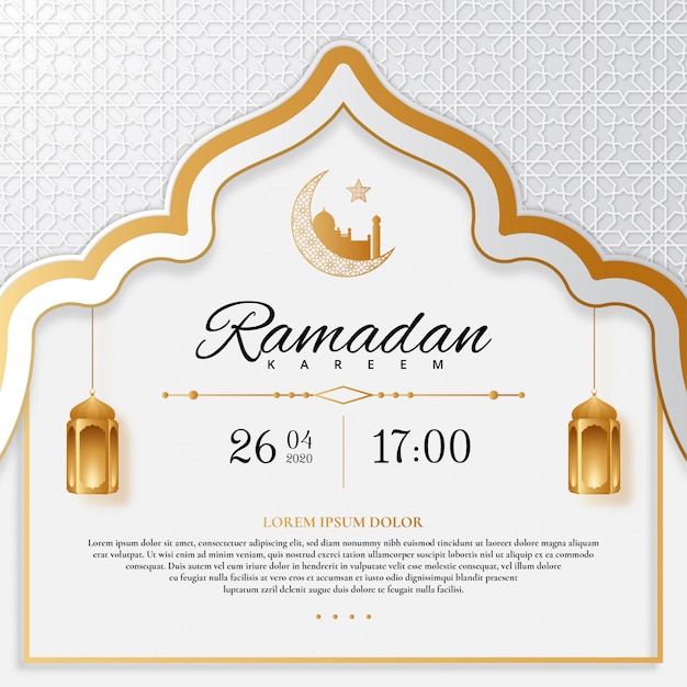 Elegant Ramadan kareem. Ramadan invitation