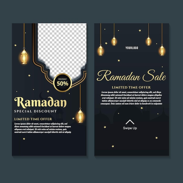 Elegant ramadan themes for social media template