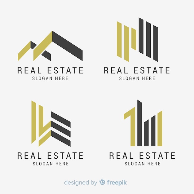 Elegant real estate logo collection