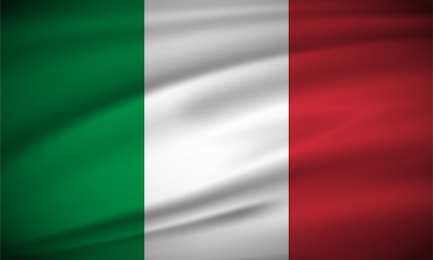 Elegant realistic Italy flag background Italy Independence Day design