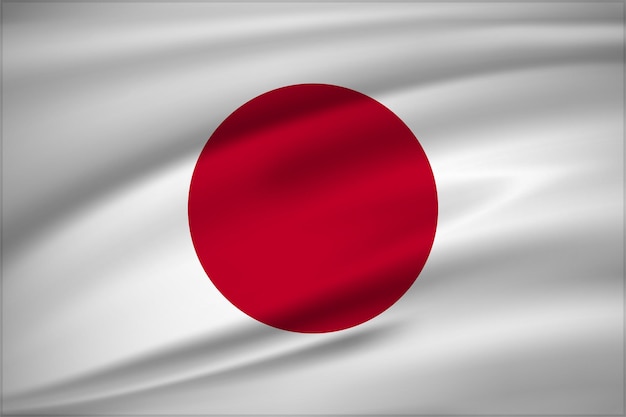 Elegant realistic Japan flag background Japan Independence Day design