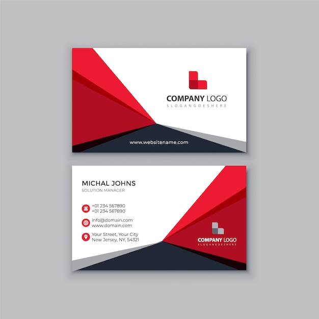 Elegant red business card design