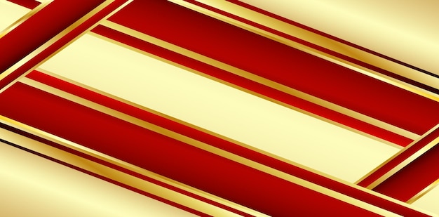 Elegant red shade background with line golden elements.