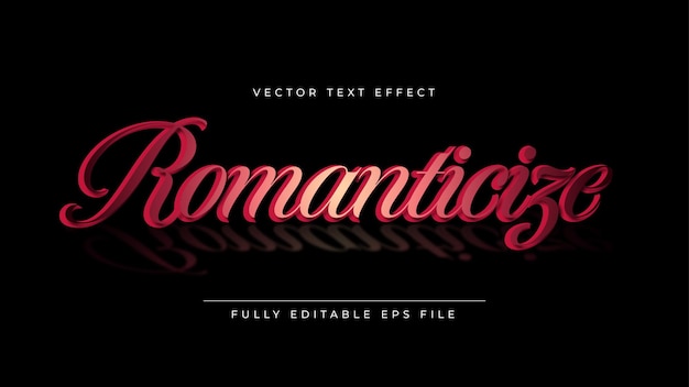 Elegant Romantic Red Text Effect