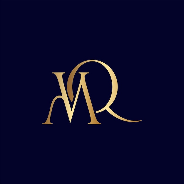 ELEGANT ROYAL AMAZING GOLD WOMEN BEAUTY LOGO LETTER MQ