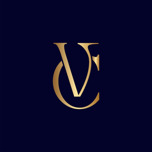 ELEGANT ROYAL AMAZING GOLD WOMEN BEAUTY LOGO LETTER VC