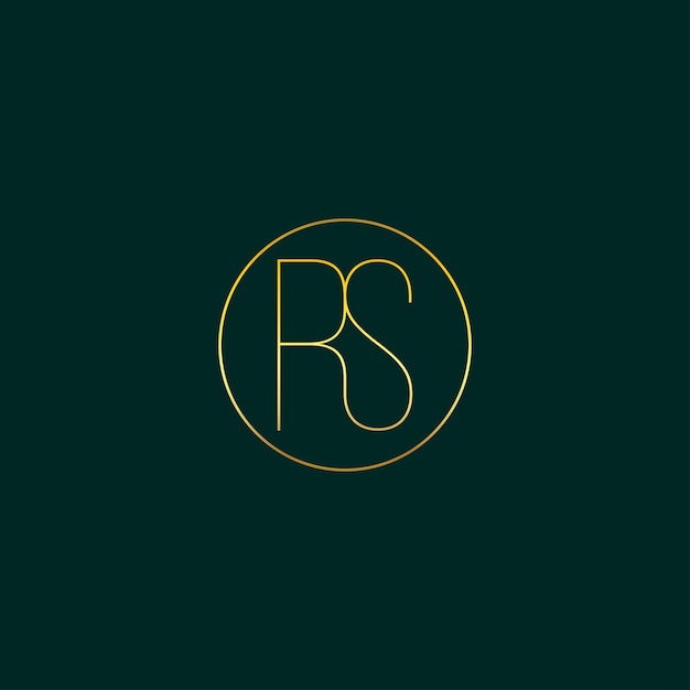 Elegant RS Logo vector