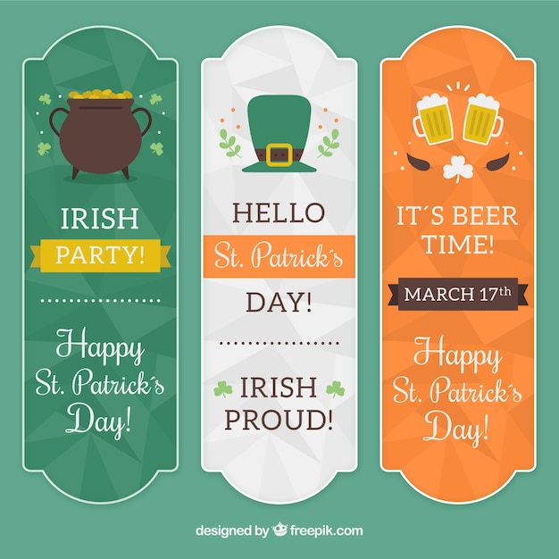 Elegant Saint Patrick banners