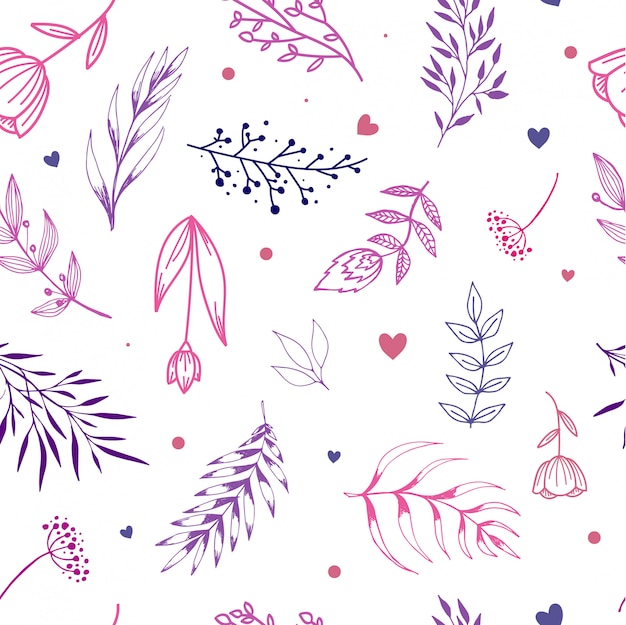 Elegant seamless floral pattern