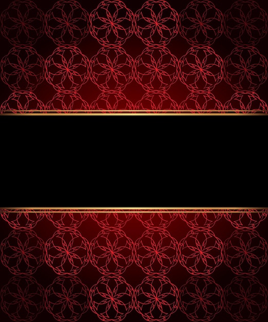 Elegant seamless wallpaper with golden fine decoration and place for your text