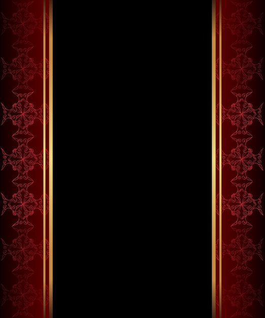 Elegant seamless wallpaper with golden fine decoration and place for your text