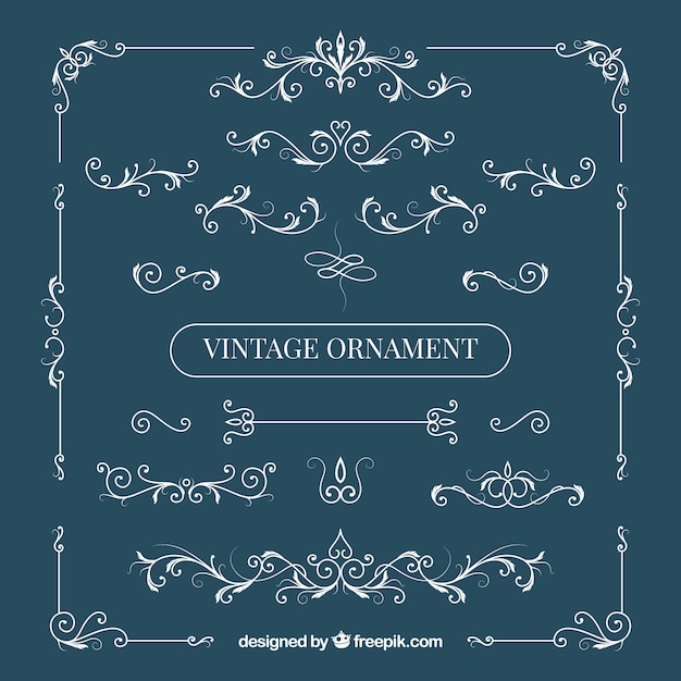 Elegant set of vintage ornaments