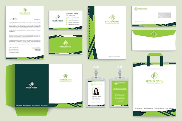 Elegant shape stationery template