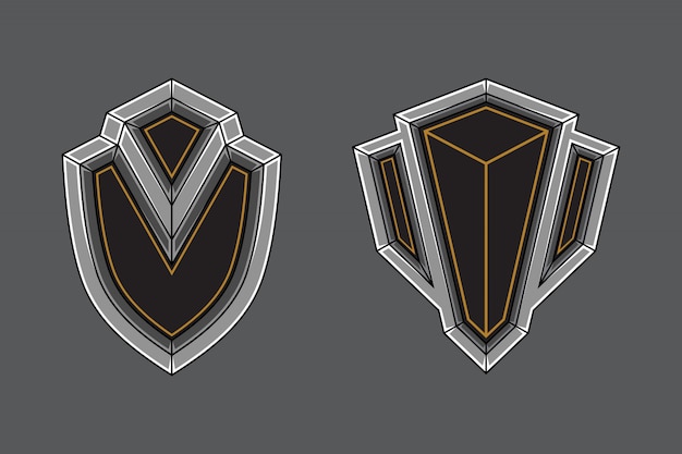 The elegant shield illustration vector