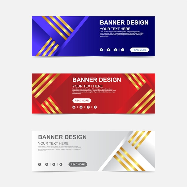 Elegant shiny color banner and template