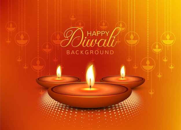 Elegant shiny diwali festival design