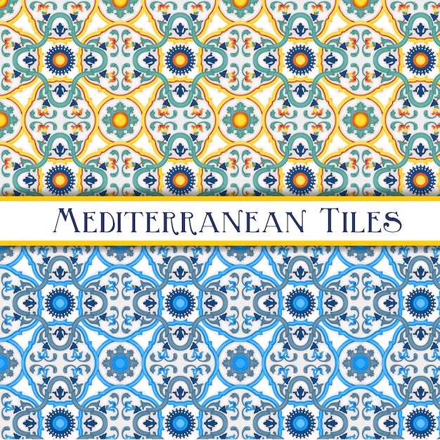 Elegant sicilian style pattern tiles