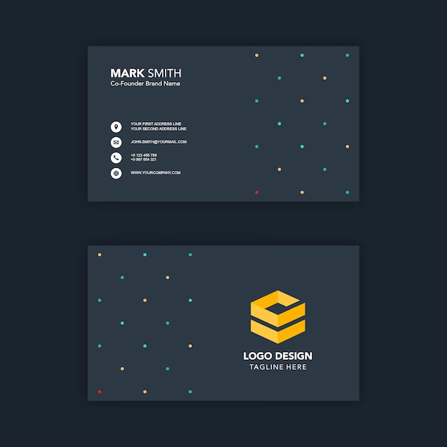 elegant and simple abstract business card template vector illustration