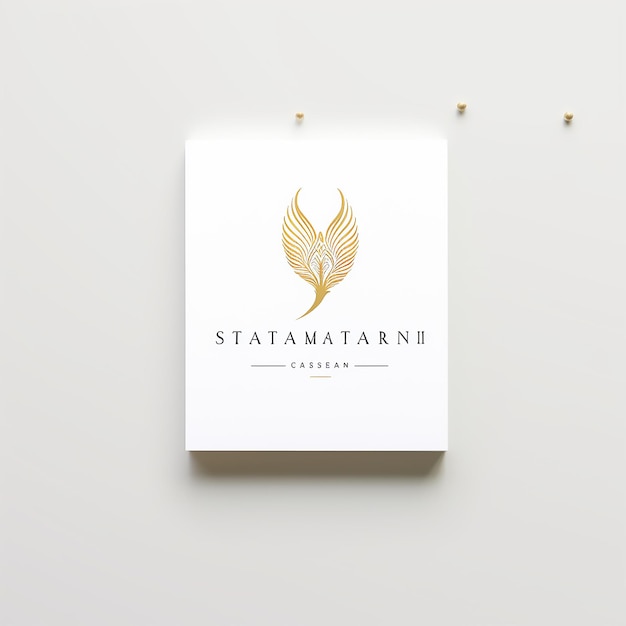 Elegant simple design agency logo white background