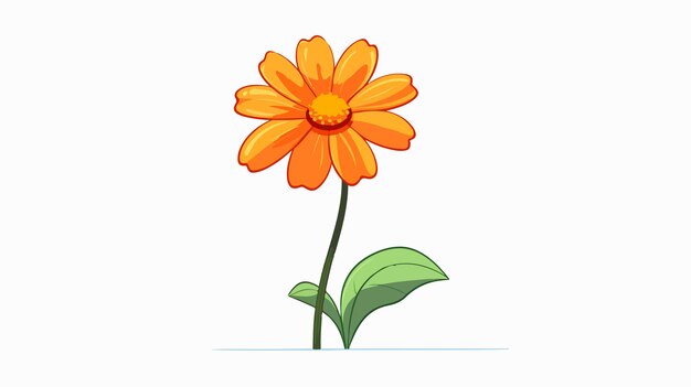 Vector elegant simple flower illustration vector cartoon