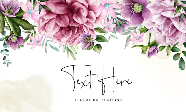 elegant soft purple floral background with watercolor