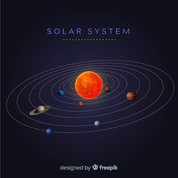 Elegant solar system scheme with realistic design