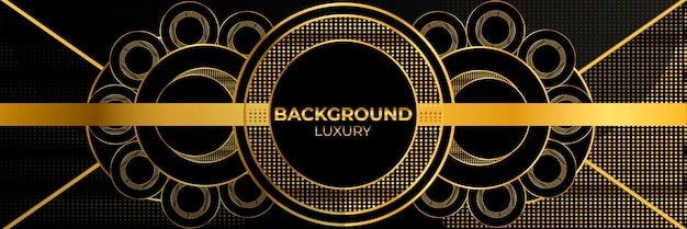 Elegant and sophisticated abstract vector background in gold and black tones Luxurious banner