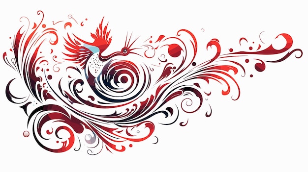 Elegant Tattoo Style Vector Element Background