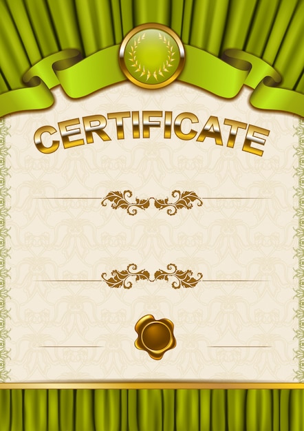 Elegant template of certificate