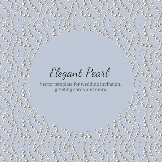 Elegant template with pearl pattern.