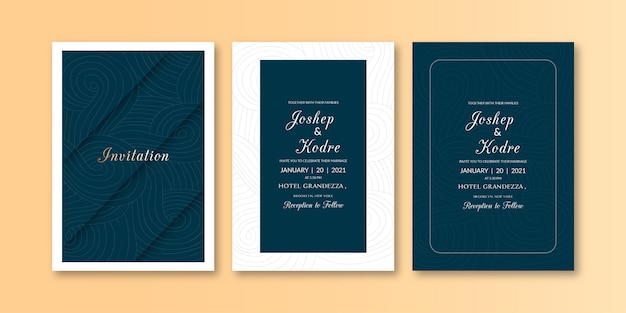 Elegant texture greenish blue invitation