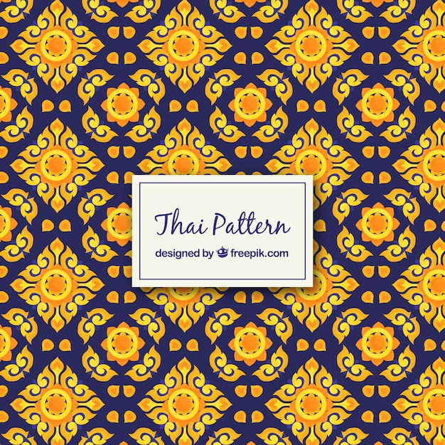 Elegant thai pattern with flat design