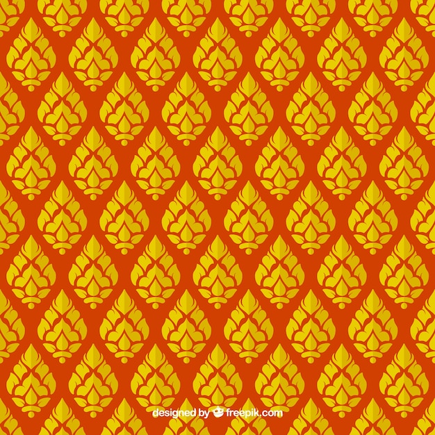 Vector elegant thai pattern with golden style