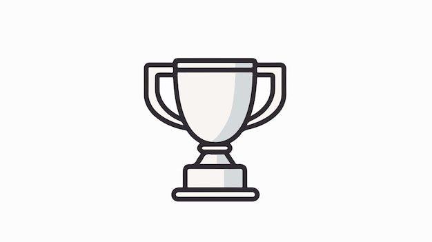 Elegant Trophy Cup Award Concept Line Icon